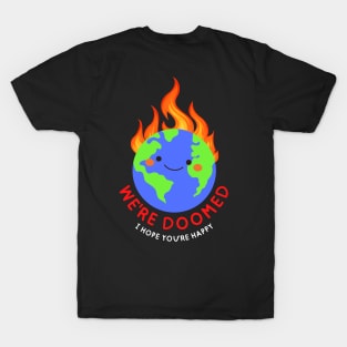 Doomed Shirt Planet Earth Pollution Greta Climate Change Shirt SOS Help Climate Strike Shirt Nature Future Natural Environment Cute Funny Gift Idea T-Shirt